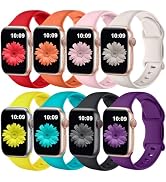 Brigtlaiff 8 Pack Bands Compatible with Apple Watch Band 38mm 40mm 41mm 42mm 44mm 45mm 46mm 49mm ...