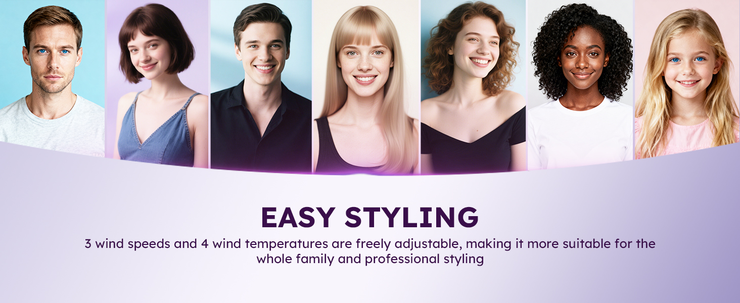 Suitable for all hair types, including straight hair, curly hair, thick hair, and fine hair
