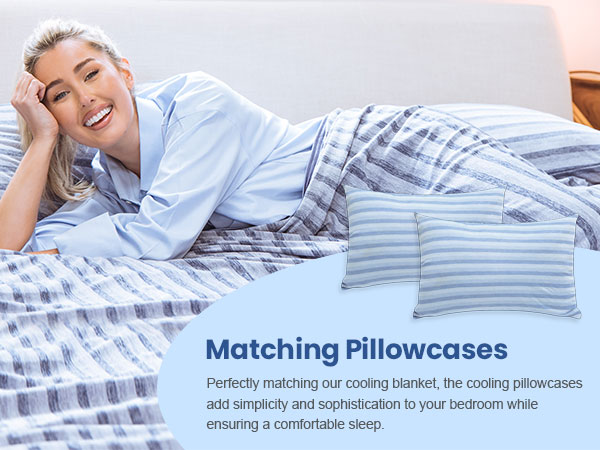 Cooling Striped Blanket