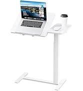 Ywin Medical Overbed Table with Wheels, Adjustable Height &amp; Tilting Top (27.6"W x 15.8"D) – Pneum...