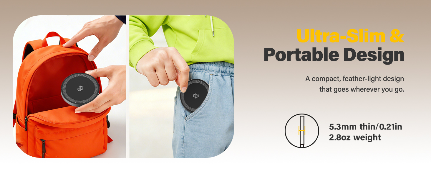 portable wireless magnetic charger