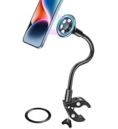 EEEKit Magnetic Gooseneck Phone Holder, Motorcycle Handlebar Mount, Compatible with iPhone MagSaf...