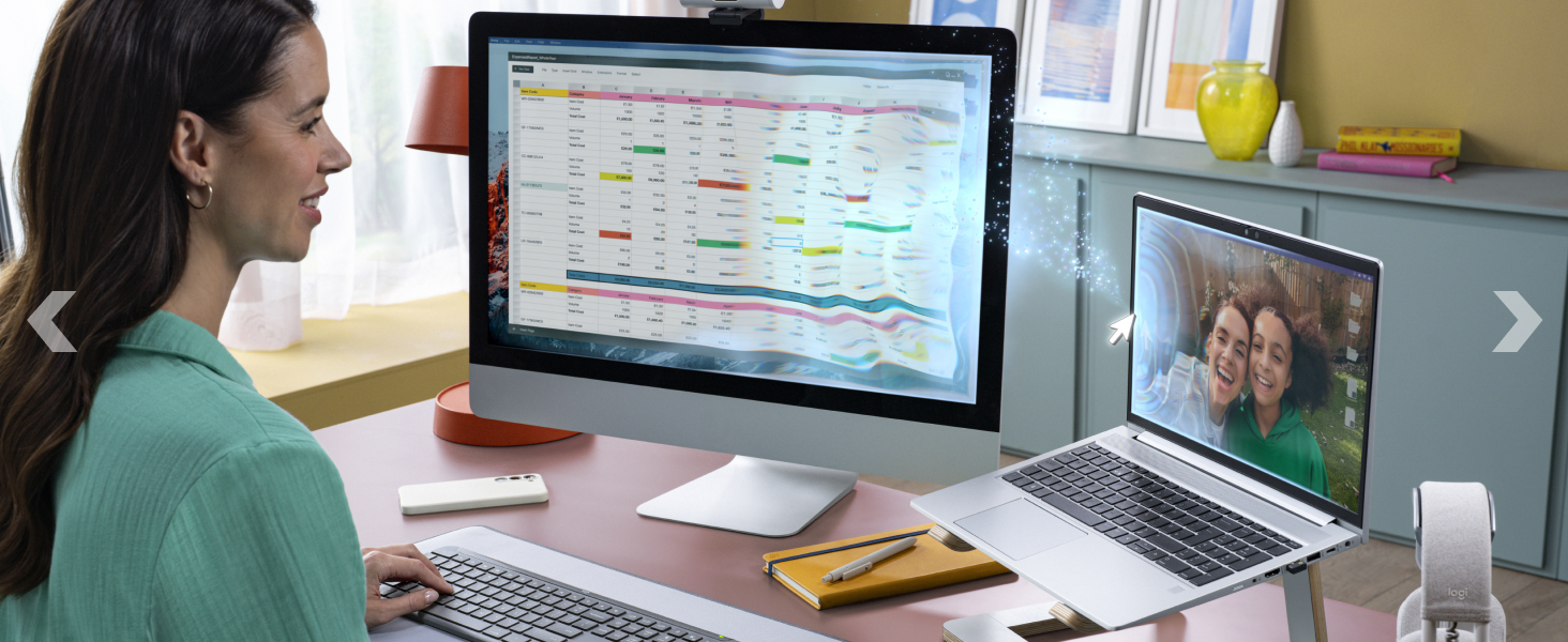 MK955 Slim Wireless Keyboard and Mouse Combo For Larger Hands with Quiet Typing and Clicking