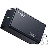 Ruko 65W USB C Charger, GaN Fast Charger, Compact &amp; Foldable, Compatible with MacBook Pro/Air, iP...