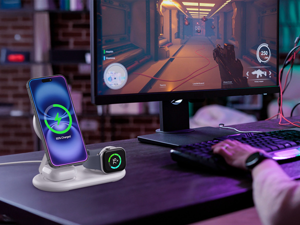 3 in 1 magnetic wireless charging station
