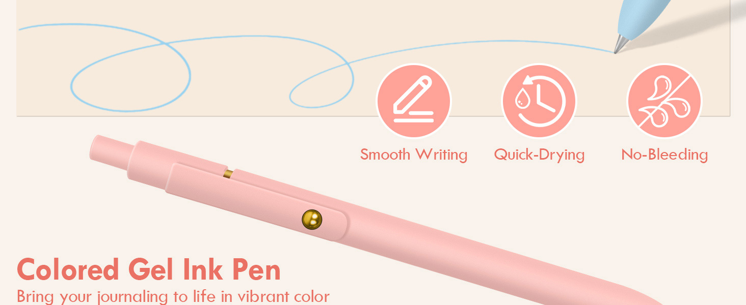 Multicolor Ballpoint for Journaling, Drawing, Doodling, and Note Taking