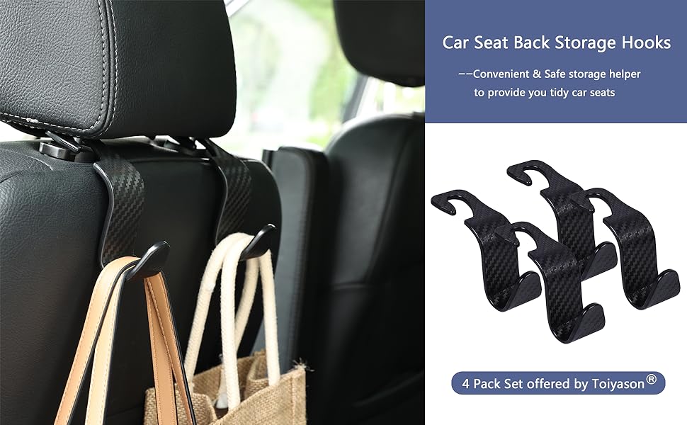 Toiyason Seat Back Storage Hooks