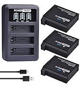 PowerTrust 3Pcs AHDBT-401 Battery for Gopro Hero 4 AHDBT401 AHBBP-401 AHDBT 401 Digital Battery a...