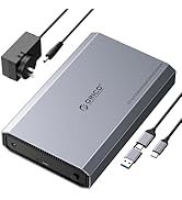 ORICO Aluminum 3.5 Hard Drive Enclosure with USB 3.2 Gen 2 6Gbps Transfer Speed, Fit for 3.5/2.5 ...