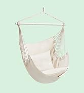 SONGMICS Hammock Chair, Load Capacity 500 lb, Hanging Chair with 2 Cushions, Large Hammock Swing ...