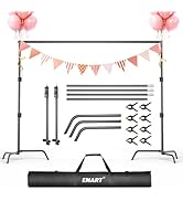 Emart Photo Backdrop Stand, 7x10ft C Stand Background Support Kit for Photography with 4 Crossbar...