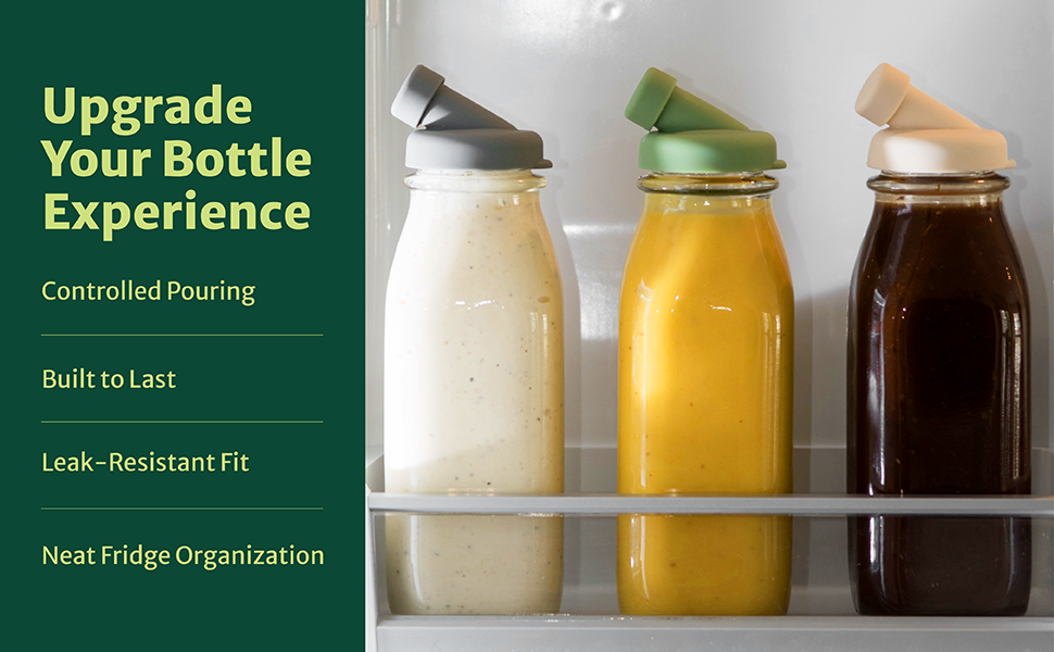 Milk bottles with silicone lids