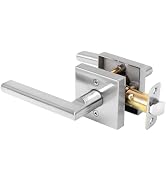 RAFECIEE Passage Door Handles Interior, Closet Door Handle, Door Lever No Lock Satin Nickel, 1 Pack
