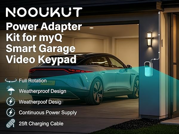 Power Adapter Kit for myQ Smart Garage Video Keypad