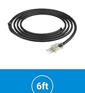 DEWENWILS 6FT Heat Cable for Pipe Freeze Protection, Snow De-Icing Cable with Build in Thermostat...