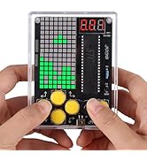 7-in-1 Game Soldering Practice Project Kit, PEMENOL DIY Retro Handheld Game Console with Adjustab...