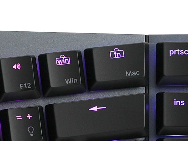 Perixx PERIBOARD-835BL Wireless Ergonomic Mechanical Keyboard - RGB Backlit - Low-Profile Blue Click...