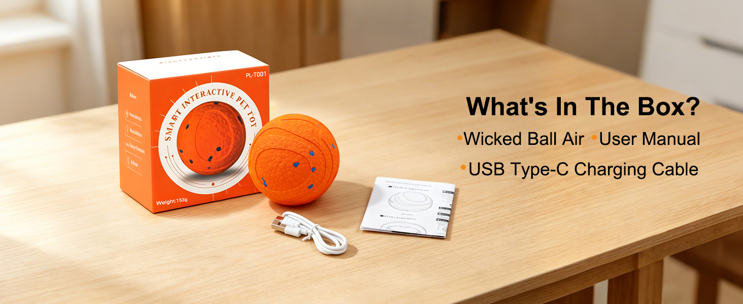 What&amp;#39;s In The Box? Dog Wicked Ball Air - User Manual - USB Type-C Charging Cable