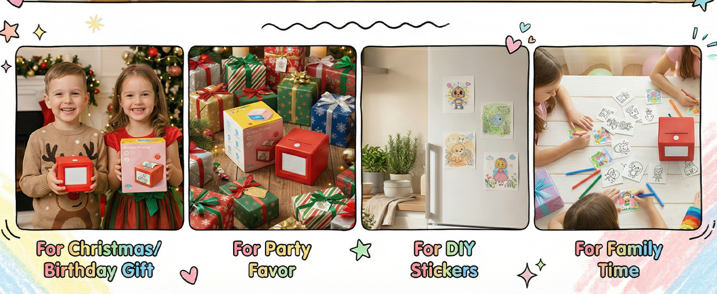 AI Mini Sticker Printer for Kids