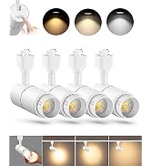 VANoopee 3-Color Zoomable 10W LED Track Lighting Heads H Type Track Light Heads Dimmable Bright C...