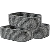 KALLAX Small Woven Basket, 12 x 8 x 4.5 Inches, Storage Basket for Organizing, Cute Small Rope Sh...