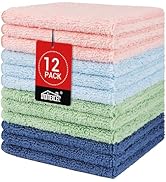 HOMEXCEL Microfiber Washcloths 12 Pack, Highly Absorbent and Soft Face Towel, Multi-Purpose Wash ...