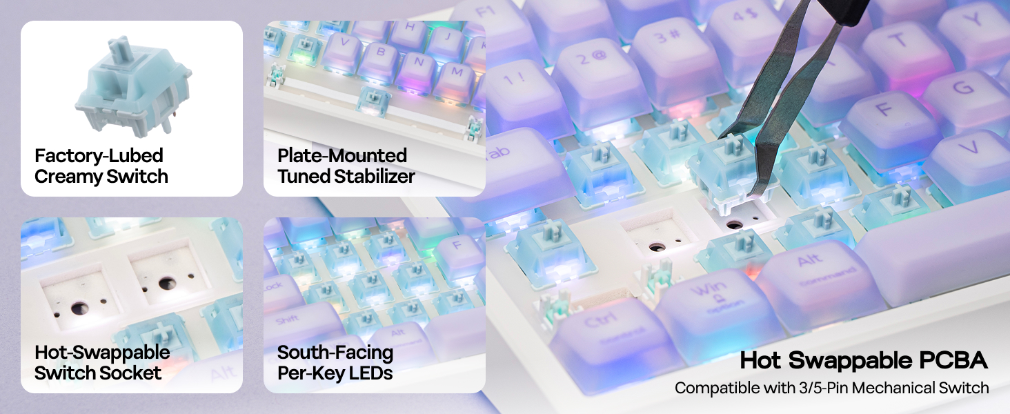 G84 PRO Mechanical Keyboard with Silicone Keycaps