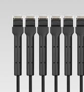 Everest Media Solutions Rotateble Ultra-Slim Patch Cord UTP Ca6A 1ft BLKe 10's Set per Box