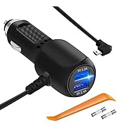 Dash Cam Charger, Plozoe Car Dash Cam USB Power Cable Cord Vehicle Charging Adapter for Garmin GP...