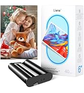 Liene 4x6'' Photo Printer Paper &amp; Cartridge, Cartridge Refill &amp; Photo Paper- 40 Pack for DHP512/D...