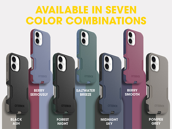 available in seven stylish colors