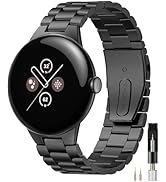 Miimall Metal Band Compatible for Google Pixel Watch 4(2025)/3 45mm 41mm Band, No Gap, Men Busine...