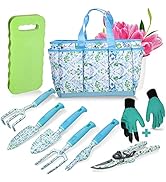 Garden Tool Set 9 Piece Aluminum Alloy Gardening Hand Tools Kit Gift for Women &amp; Parent Gardening...