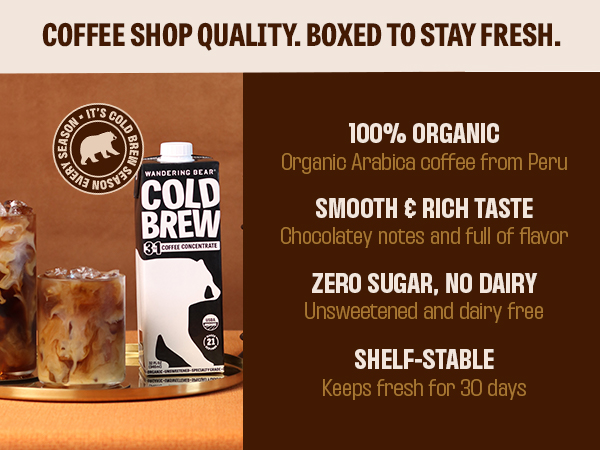 Wandering Bear Cold Brew 3 in 1 concentrate