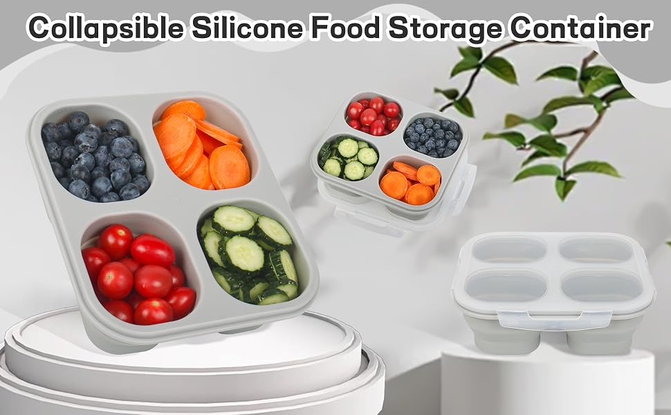 Collapsible Silicone Food Storage Container