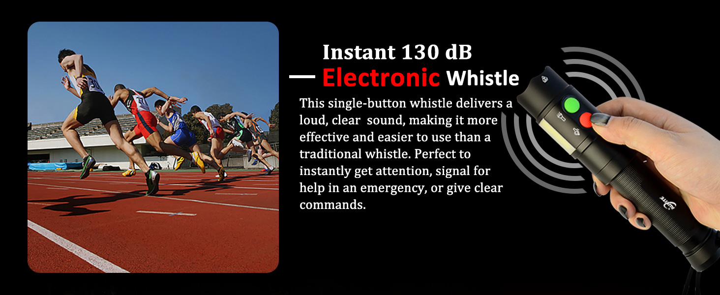 electronic whistle wand flashlight traffic training USB C magnetic rechargeable 2002E