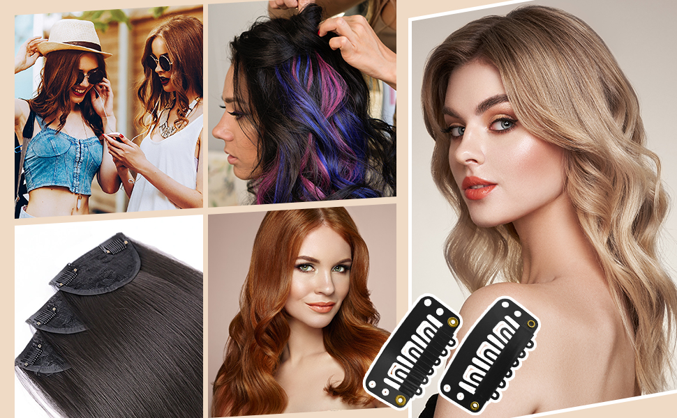 Snap Clips U Shape Wig Clips for Hair Extensions