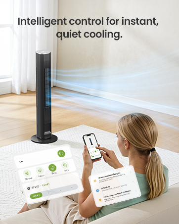 Smart Tower Fan for Bedroom