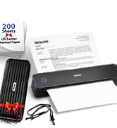 Inkless Portable Printer for Travel, Wireless Thermal Printer with 1Case and 200pcs Paper Kit Sup...