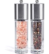 LHS Salt and Pepper Mill Grinder Shaker Set Pack of 2 Stainless Steel Precision Mechanism Ceramic...