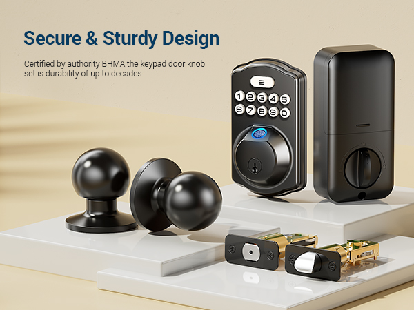 keyless entry door lock with knobs