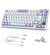 Attack Shark X820Ultra 75% Wireless Mechanical Gaming Keyboard and Coiled Cable Hot Swappable 2.4...