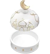 Mingzhang Ramadan Resin Statue Ornament, Islamic Architecture Moon &amp; Mosque Tower Eid Mubarak Dec...