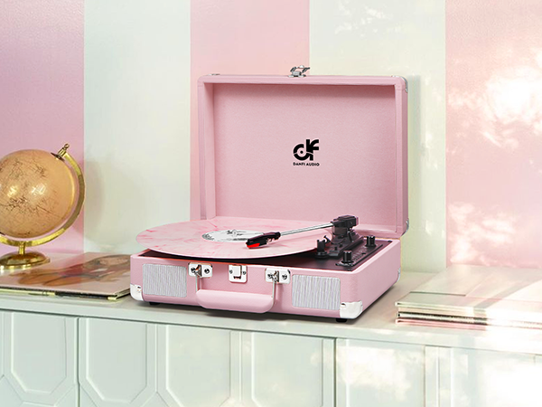 pink record player