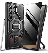 TONGATE Magnetic for Samsung Galaxy S25 Ultra Case with Privacy Screen Protector, [Compatible wit...