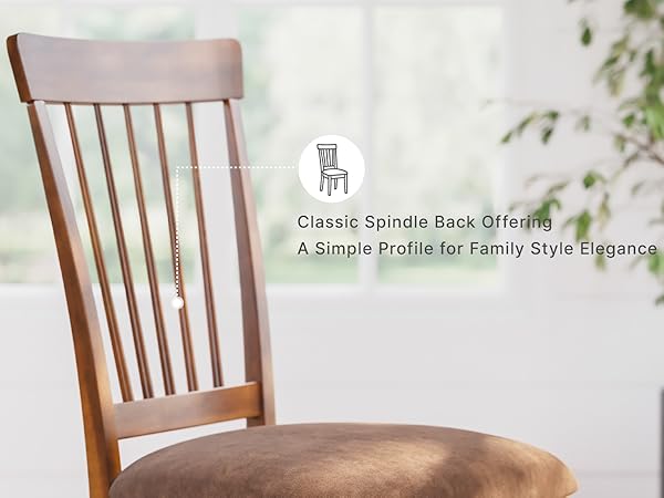 Size and fit 19 inch wide kitchen chairs fitting neatly under a dining table