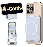 PROfezzion Double Sided Magnetic Phone Wallet, RFID Blocking Snap-on Hard Shell Card Holder 4-Car...