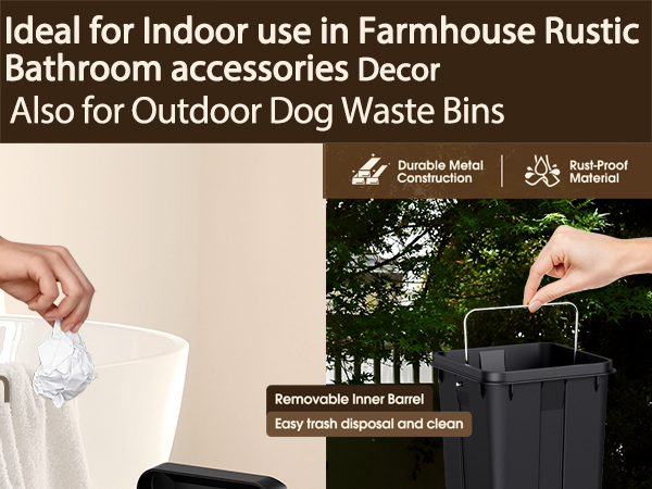 Ideal for Indoor use in Farmhouse RusticBathroom accessories Decor