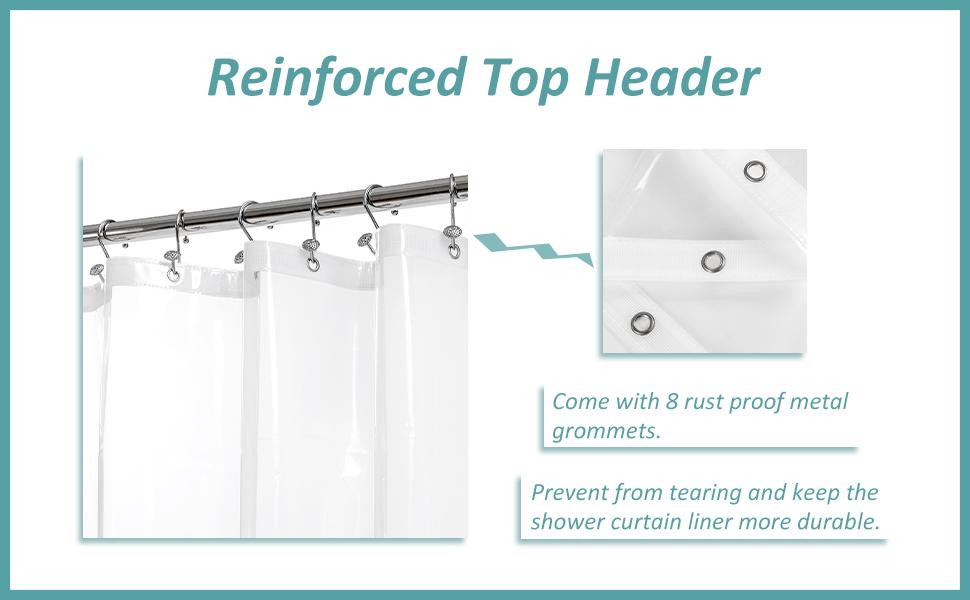 reinforced and strong top header with rust proof metal grommets