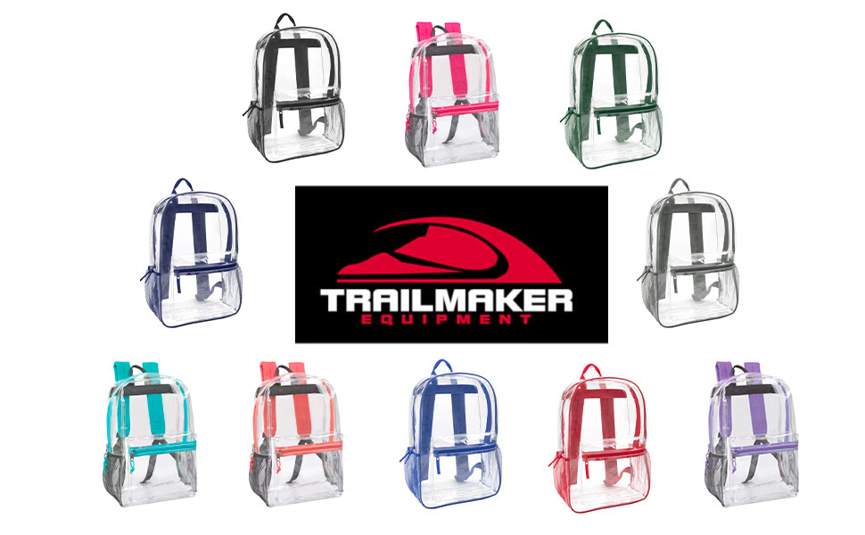 transparent small backpacks for girls kids adults women men high school, preppy clear bookbags